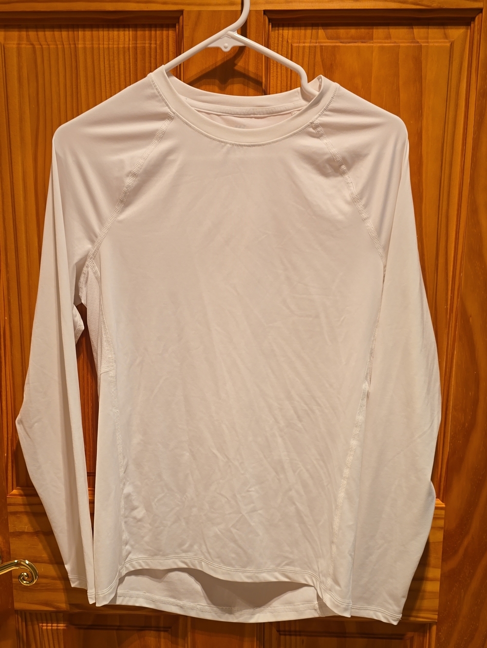 Womens All in motion White Long-Sleeve Performance Tee